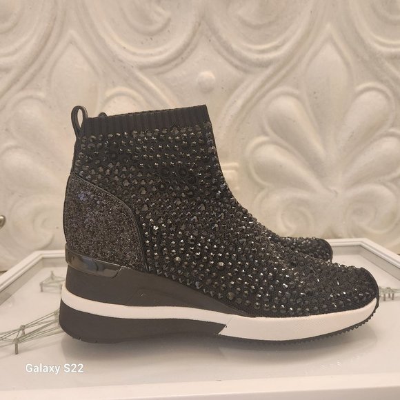 Michael Kors Shoes - Michael Kors Black Bedazzled Above Ankle Sneakers. NWOT. Size 7.5?